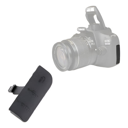 CUBIERTA TAPA COBERTOR GOMA CAUCHO CONEXIONES CANON 1200D NEGRO