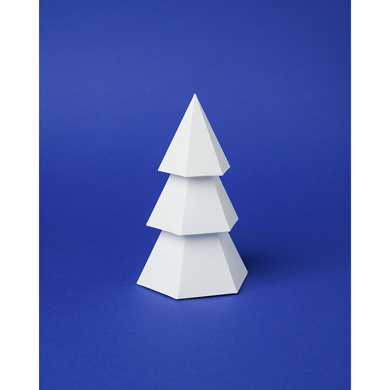 ARBOL NAVIDAD PAPERCRAFT ADORNO ECOLÓGICO PDF DIY DECORATIVO BLANCO