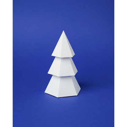 ARBOL NAVIDAD PAPERCRAFT ADORNO ECOLÓGICO PDF DIY DECORATIVO BLANCO