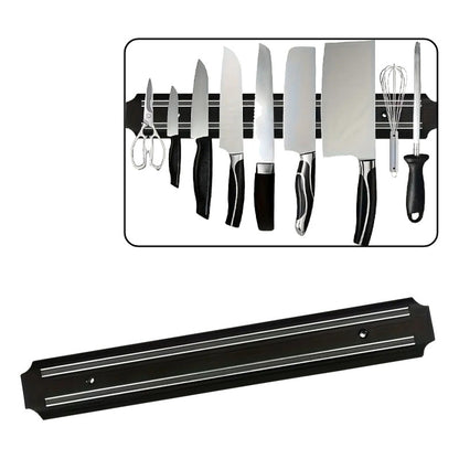 ORGANIZADOR CUCHILLOS UTENSILIOS COCINA MAGNÉTICO PARED NEGRO