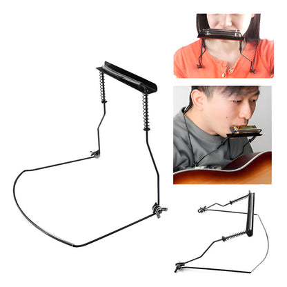 SOPORTE CUELLO ARMÓNICA DIATÓNICA 10CMS | 4 PULGADAS SOPORTE CUELLO NEGRO