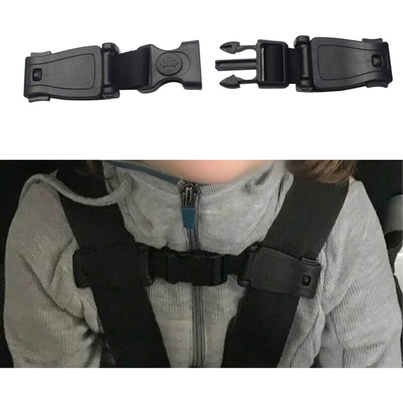 CINTURON SEGURIDAD BROCHE CORREA AJUSTE SILLA NIÑOS CARRO NEGRO