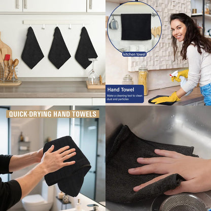 PAÑO TOALLA LIMPIEZA MULTIUSOS MICROFIBRA SUPERABSORBENTE NEGRO