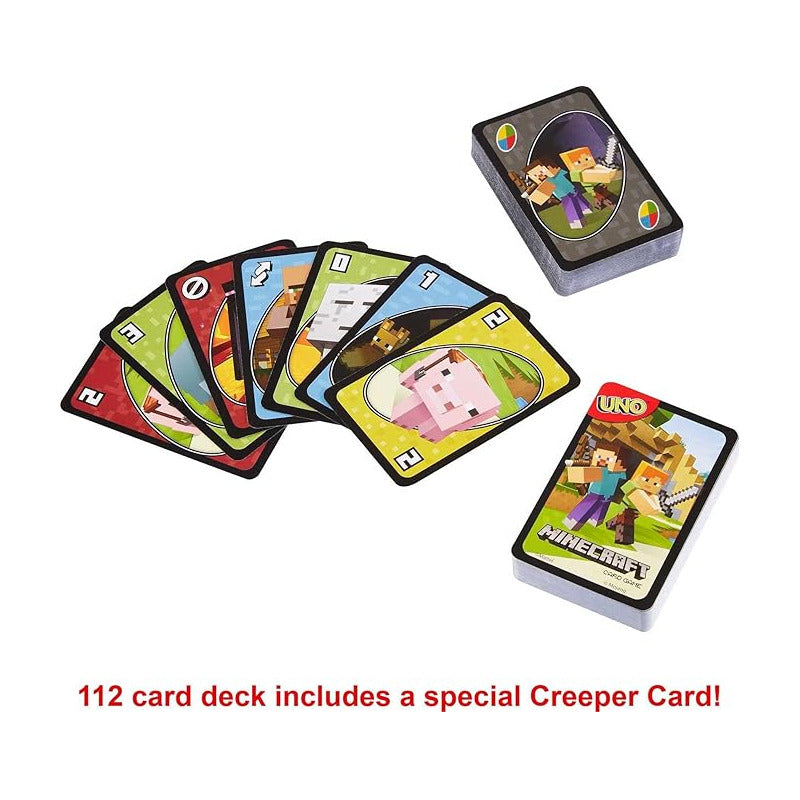 JUEGO CARTAS UNO VERSION LIMITADA MINECRAFT MESA