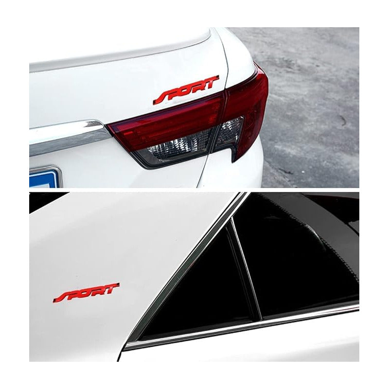 EMBLEMA SPORT 3D METAL ADHESIVO CARRO VEHÍCULO INSIGNIA LUJO