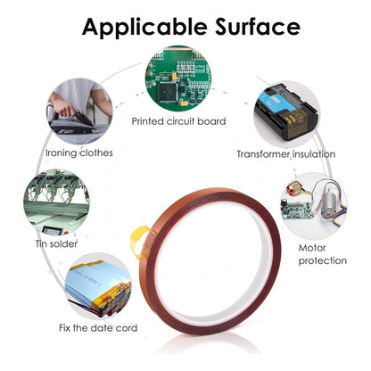 2X CINTA TÉRMICA 10MM 10MTS 50° 260° SUBLIMACIÓN ELECTRÓNICA NARANJA CLARO