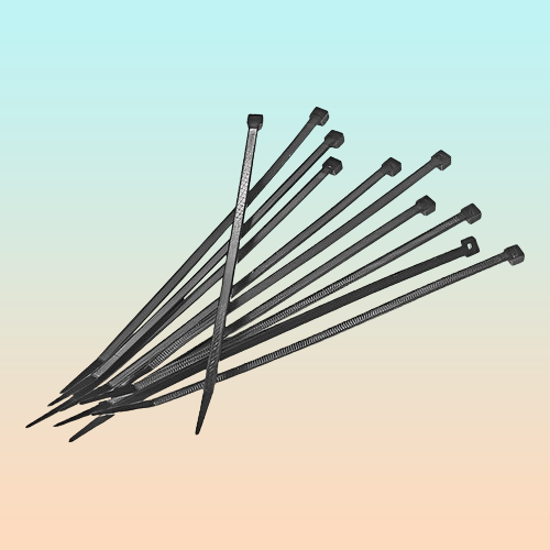 10X AMARRES NYLON ABRAZADERA PLÁSTICA SUJETACABLES 15CMS NEGRO