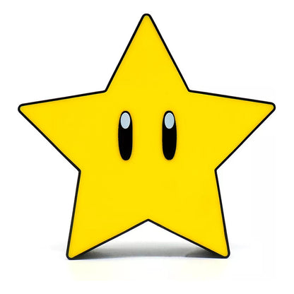LÁMPARA USB RECARGABLE SUPER STAR MARIO BROS SONIDO JUEGO NEGRO AMARILLO 5V