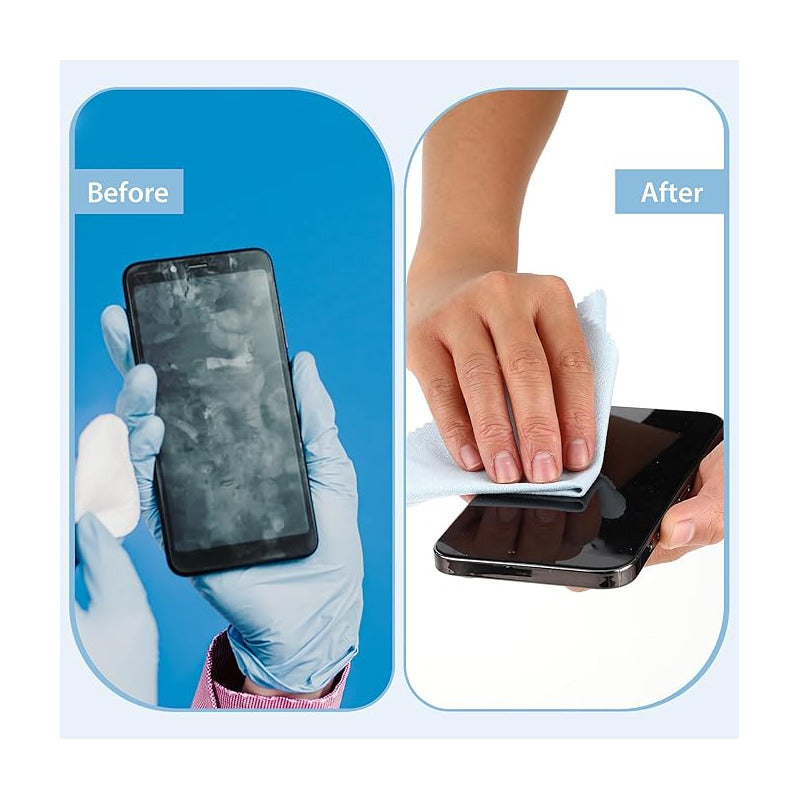 PAÑO SEDA MICROFIBRA SUAVE LIMPIADOR GAFAS CELULAR CÁMARA AZUL CLARO