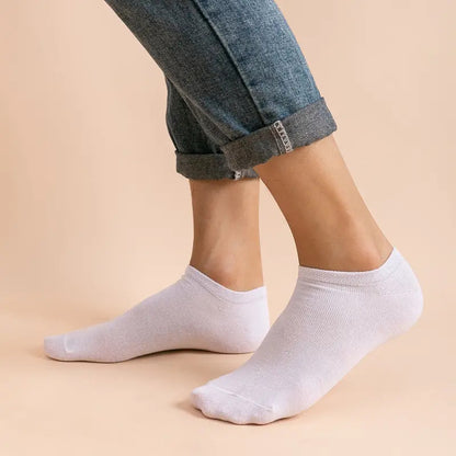 2X PARES MEDIAS TOBILLERAS NEGRAS Y BLANCAS CALCETINES NEGRO LISO 36-41