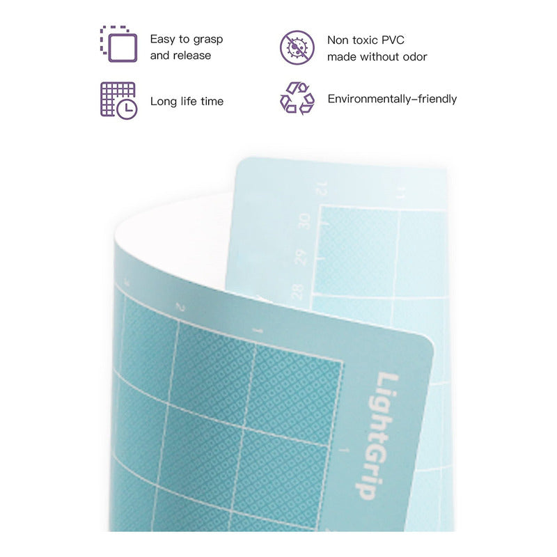 TAPETE CORTE 12  X 4.5  PARA CRICUT JOY LIGHT GRIP AZUL AGUA