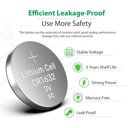 2X PILA BATERÍA BOTÓN CR1632 LITIO 3V ECR1632 BR1632 LM1632