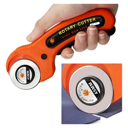 CORTADOR ROTATIVO 45MM SASTRERÍA COSTURA TELA ROPA BRICOLAJE NARANJA N/A