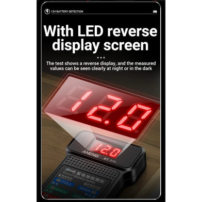 PROBADOR BATERIA MULTIFUNCIONAL ANENG BT-171 PANTALLA LED 12V