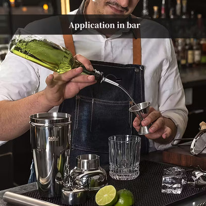 2X BOQUILLA VERTEDOR BOTELLA ACERO INOXIDABLE BAR RESTAURANT PLATEADO