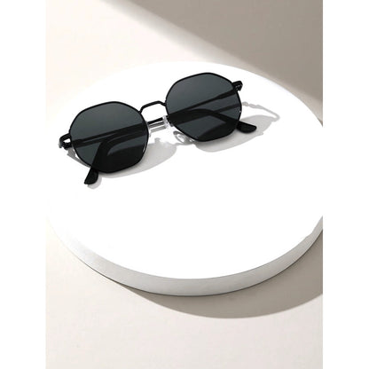 GAFAS SOL POLICARBONATO POLARIZADO REDONDAS FASHION ESTILO REDONDO NEGRO NEGRO NEGRO