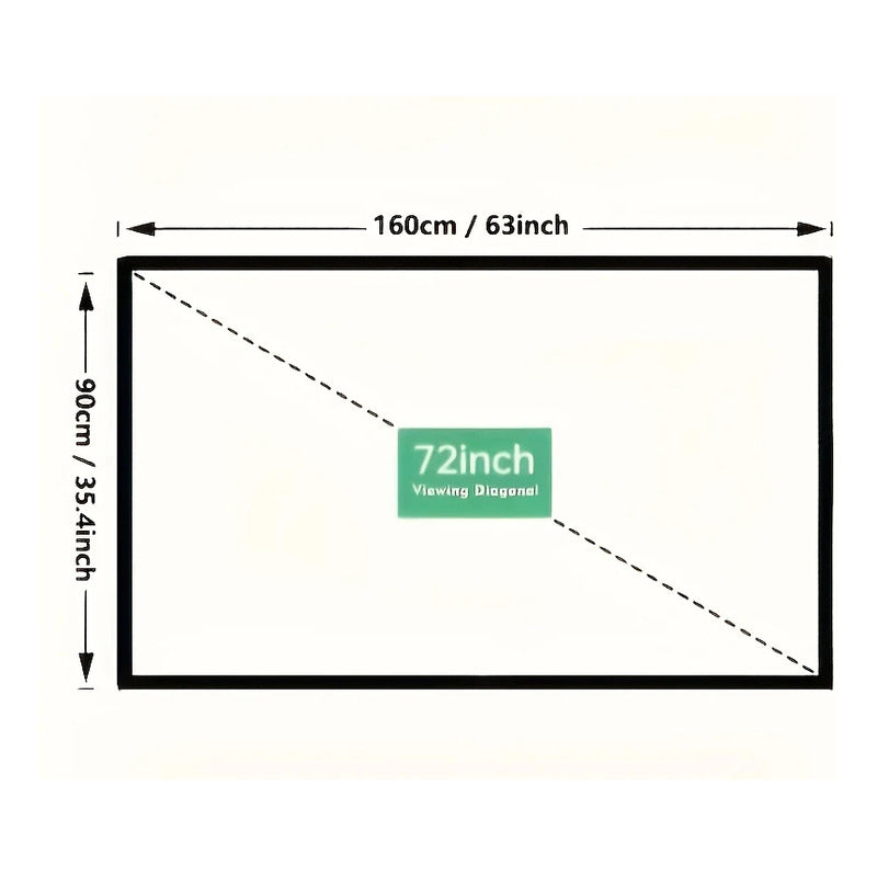 PANTALLA TELÓN PROYECTOR VIDEO BEAM PELÍCULAS JUEGOS 160X90
