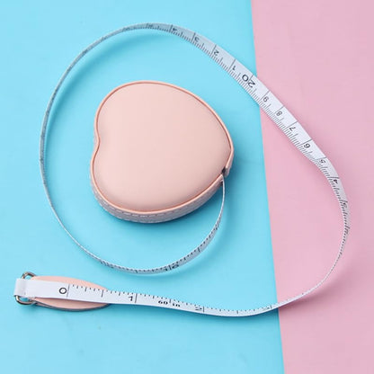 METRO CORPORAL PORTATIL BOLSO CORAZÓN CUERO ROSADO NEGRO