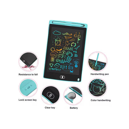 TABLET DIDÁCTICA DIBUJO PIZARRA ELECTRÓNICA LÁPIZ ÓPTICO AZUL CLARO