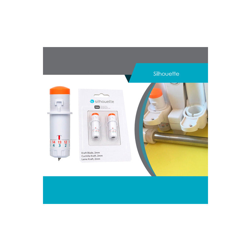 2X CUCHILLA KRAFT 2MM SILHOUETTE CAMEO 4 | PRO | PLUS | 5 45°