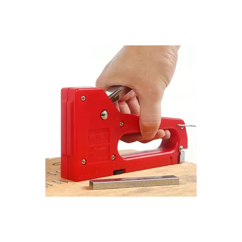 KIT GRAPADORA INDUSTRIAL MANUAL 60 GRAPAS CARTÓN MADERA