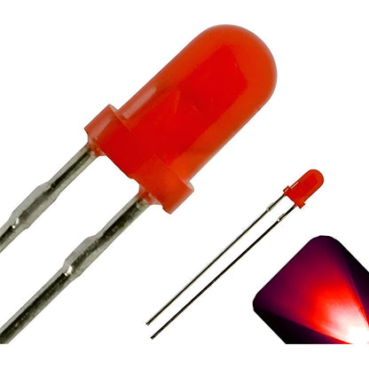 10X LUZ LED DIODO 3MM ROJO 20MA 1.9-2.1V 3000-4000MCD 1.9-2.1 ROJO