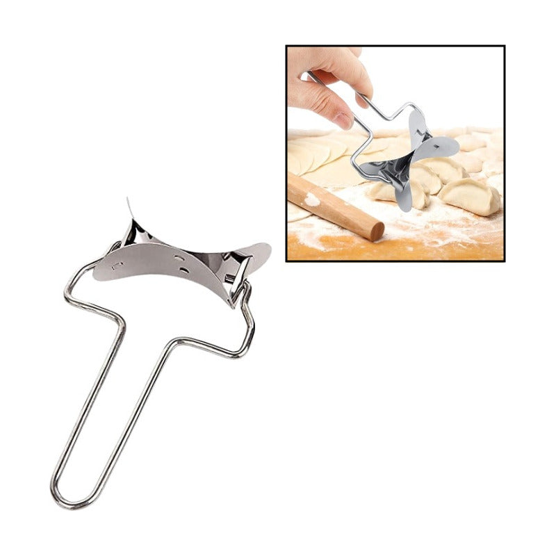 RODILLO CORTADOR EMPANADAS ACERO INOXIDABLE REPOSTERÍA COCIN PLATEADO