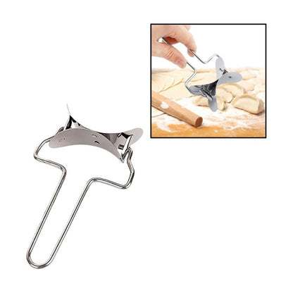 RODILLO CORTADOR EMPANADAS ACERO INOXIDABLE REPOSTERÍA COCIN PLATEADO