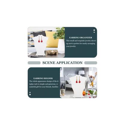 EXHIBIDOR JOYAS COLLAR ARETES PENDIENTES JOYERIA SOPORTE BLANCO