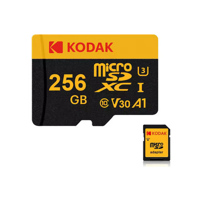 TARJETA MICRO SD KODAK 256GB ADAPTADOR A1 V30 XC C10 I3 4K