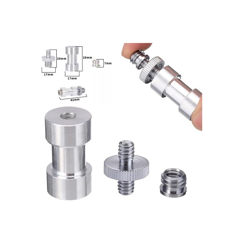 CONVERTIDOR 1/4 3/8 (3 EN 1) TORNILLO TRÍPODE LUZ ADAPTADOR