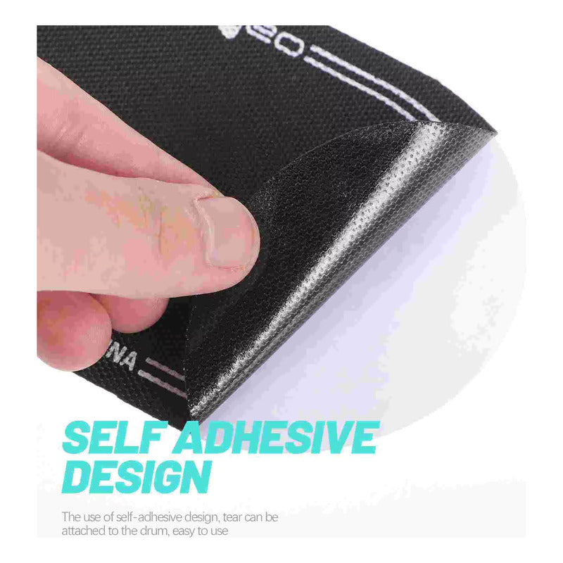 PARCHE DOBLE BOMBO BATERÍA ACÚSTICA PEDAL REDUCTOR SONIDO NEGRO