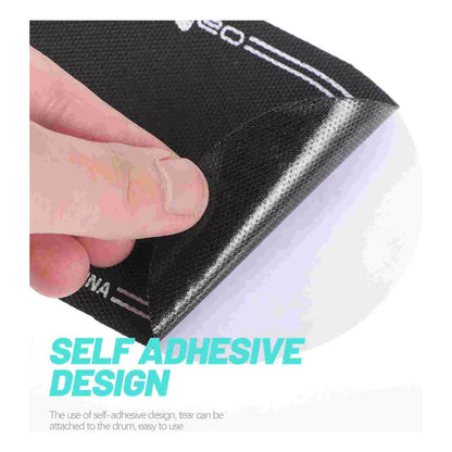 PARCHE DOBLE BOMBO BATERÍA ACÚSTICA PEDAL REDUCTOR SONIDO NEGRO