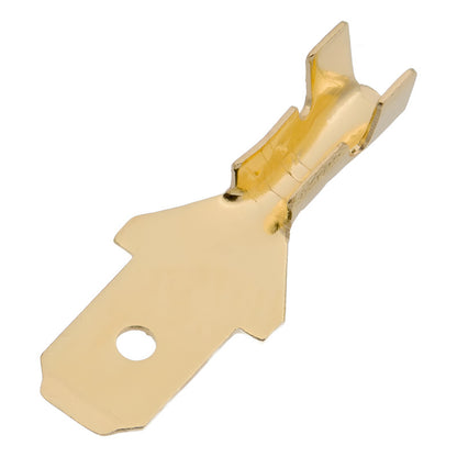 10X CONECTOR ENCRIMPADO 4.8 MACHO 17MM CONEXION ELECTRICO COBRE