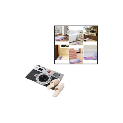 TAPETE HOGAR COCINA ENTRADA CASA DISEÑO CÁMARA LEICA 40X60 60 CM 40 CM ANIMAL PRINT NEGRO