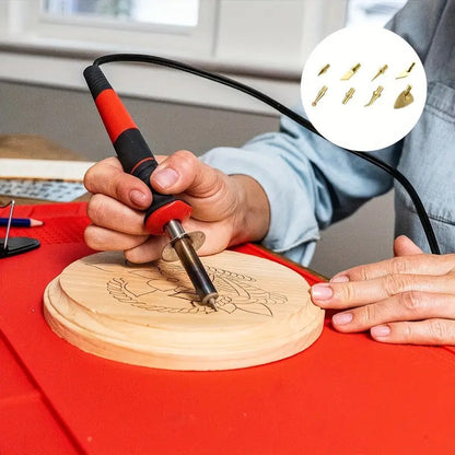 8 PCS PUNTAS QUEMADO MADERA PIROGRAFÍA MARQUETERÍA BISUTERÍA 12V