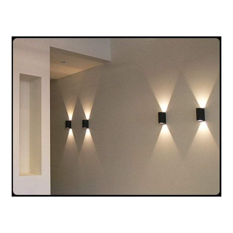 LÁMPARA PARED OJO LUPA CÁLIDA IMPERMEABLE INTERIOR EXTERIOR 110/220V NEGRO