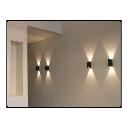 LÁMPARA PARED OJO LUPA CÁLIDA IMPERMEABLE INTERIOR EXTERIOR 110/220V NEGRO