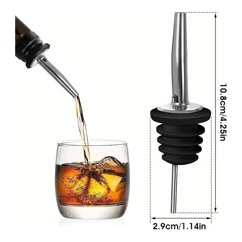 2X BOQUILLA VERTEDOR BOTELLA ACERO INOXIDABLE BAR RESTAURANT PLATEADO