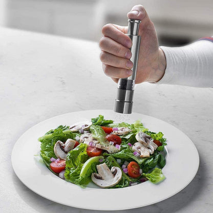 MOLEDOR TRITURADOR DISPENSADOR PIMIENTA ACERO INOXIDABLE PLATEADO