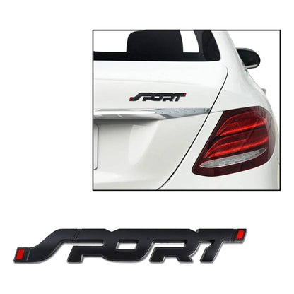 EMBLEMA SPORT METAL 3D ADHESIVO VEHÍCULO INSIGNIA LUJO CARRO
