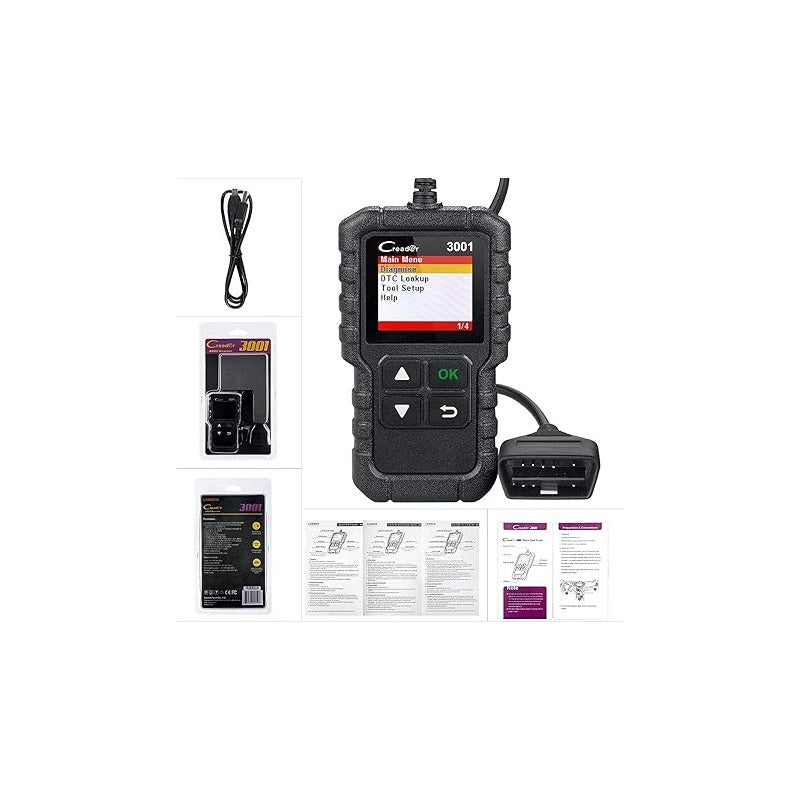 ESCANER CARRO AUTOMOVIL AUTOMOTRIZ OBD2 CR3001 SCANNER