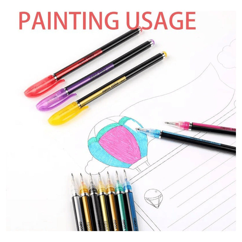 12X ESFERO RESALTADOR ARTISTICO PURPURINA HT6307-12