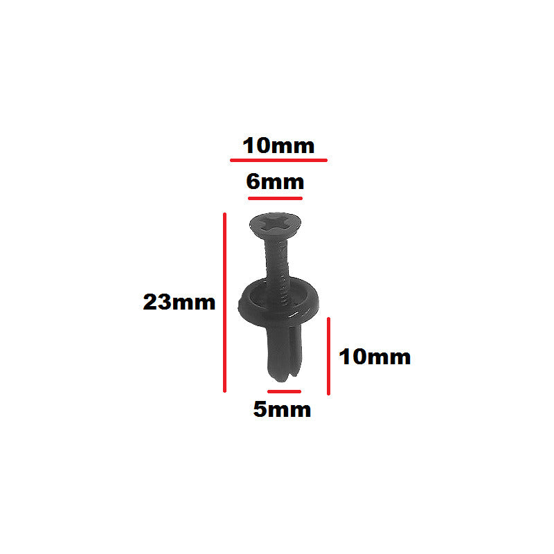 10X PIN CLIP PLÁSTICO AJUSTE 10X10X5MM CARRO TABLERO