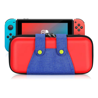 ESTUCHE RIGIDO NINTENDO DISEÑO MARIO SWITCH 24X13X4 CMS ROJO Y AZUL