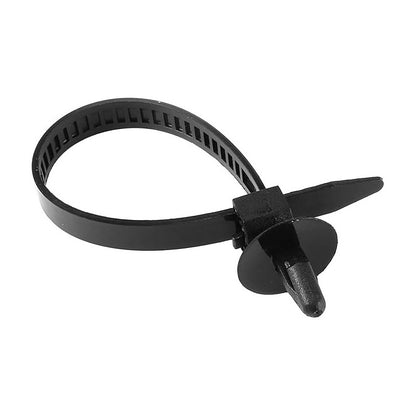 5X PIN CLIP PLÁSTICO REMACHE ABRAZADERA AJUSTE CARRO CABLES NEGRO