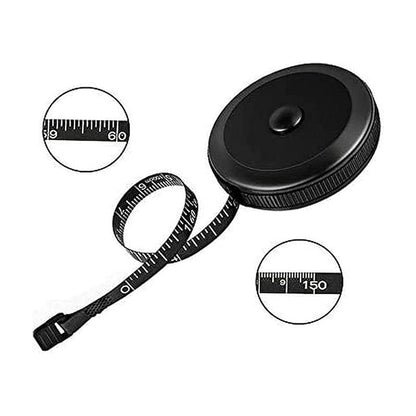 METRO CORPORAL RETRÁCTIL NEGRO BOLSO CARTERA GIMNASIO NEGRO