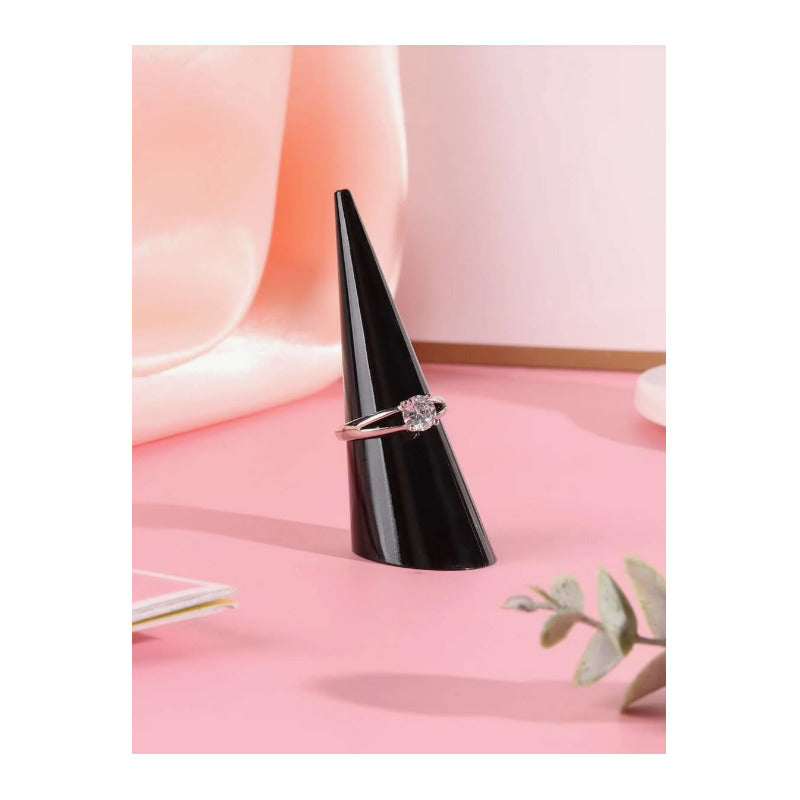 EXHIBIDOR ANILLOS FOTOGRAFÍA JOYERÍA ACRÍLICO NEGRO NEGRO