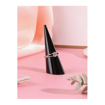 EXHIBIDOR ANILLOS FOTOGRAFÍA JOYERÍA ACRÍLICO NEGRO NEGRO