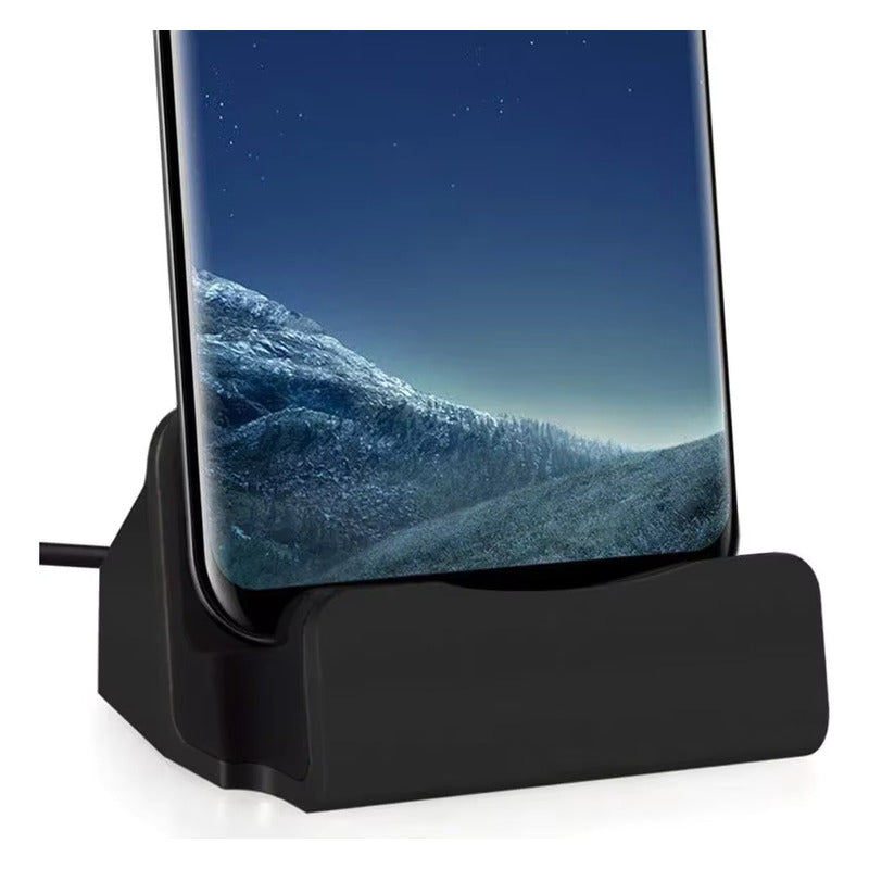CARGADOR CELULAR BAHÍA USB TIPO C ANDROID CARGA RÁPIDA NEGRO